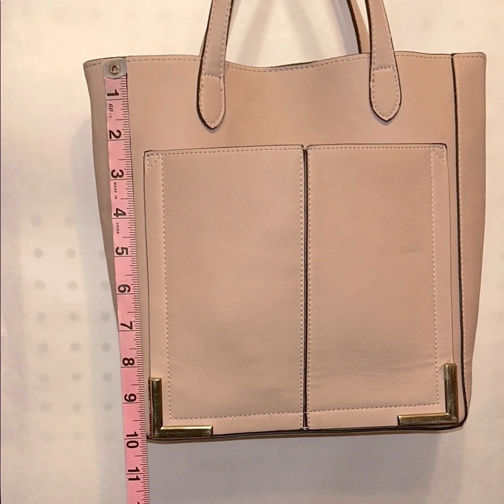 Steve Madden - Mini Cori Tote Faux Blush Pink Leather & Faux Pink Suede Interior